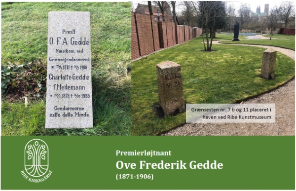 O. F. A. Geddes gravsten som også er den tidligere grænsesten nr. 7c